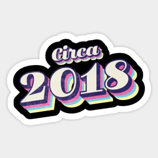 2018 Birthday Sticker